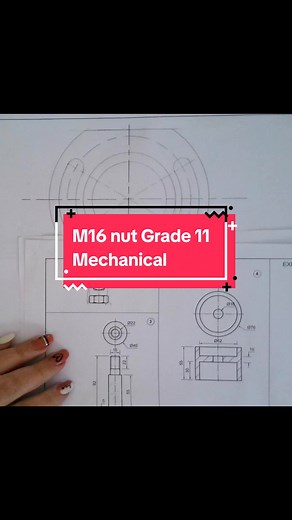 How to Draw an M16 Nut in Mechanical Drawing
