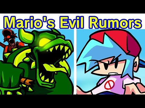 Friday Night Funkin' VS Mario's Evil Rumors V1 + All References (FNF Mod) (Mario.EXE/Ink Bowser)