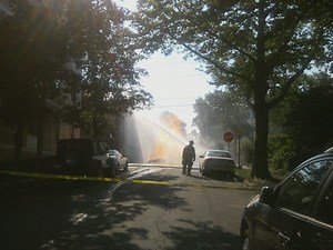 Nyack Gas Main Explosion Leaves Hole in Street