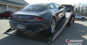Fisker Karma hybrid car breaks down during Consumer Reports testing