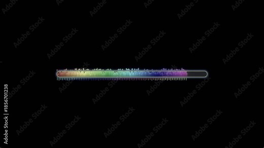Progressbar and loading bar animation showing movement and loading status in a smooth transition process