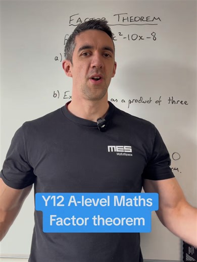 Y12 A-level Maths - Factor theorem #myedspace #myedspacemaths #alevels #maths #guydoesmaths