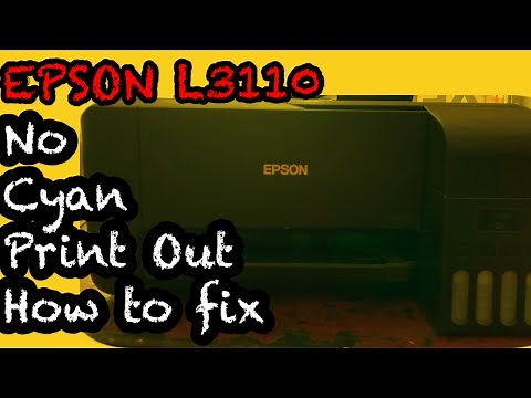 EPSON L3110 | NO CYAN PRINT OUT | NO COLORED | HOW TO FIX