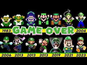 Evolution of Luigi game over with Death animation in super mario Game and LEGO