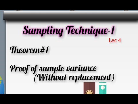 proof of sample variance without replacement || theorem 1 of sampling technique