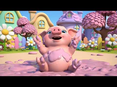 Happy Piglets Say Oink Oink Oink | Farm Animal Sounds & Counting Song