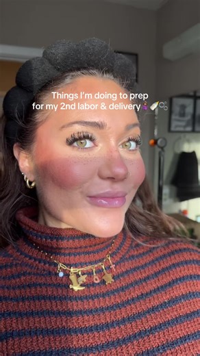 Not to mention the doula upped our tool bag to include a birth swing, tens unit, spike balls (like birthing comb), and much more! I just feel much more confident and prepared since it isn’t my first time and I can’t tell you how much peace that brings me. Ofc every delivery is different but I just feel more prepared mentally which imo a natural birth is majority mental! #labor #2under2 #birthprep #birth #fyp