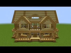 Minecraft - How to build a wooden suburban house 2