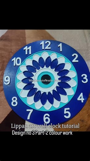 Lippan Art Wall Clock ⏰ | Mirror Work Part-3 | Final Reveal #art #diy #artist #handmade #craft