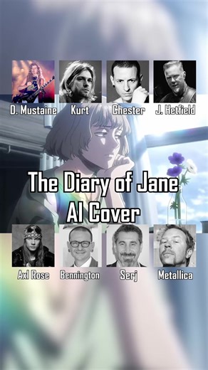 The Diary of Jane — song cover with Dave Mustaine, Kurt Cobain, Chester Bennington, James Hetfield, Axl Rose, and Serj Tankian #songcover #jameshetfield #metallica #linkinpark #chesterbennington