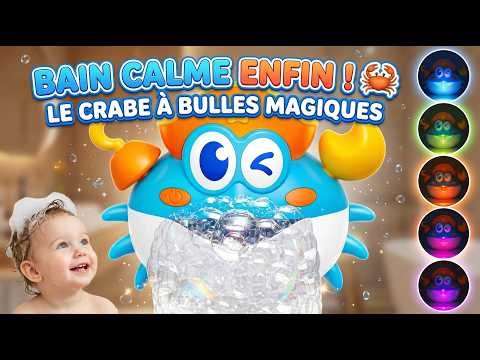 🦀 Jouet de Bain Crabe à Bulles : L'Astuce Magique pour un Bain Calme !