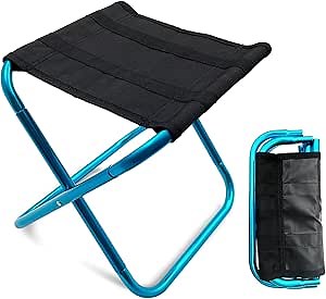 Portable Mini Folding Stool, Small Camping Stool Mortable Stool Can Hold Up to 150 Lbs