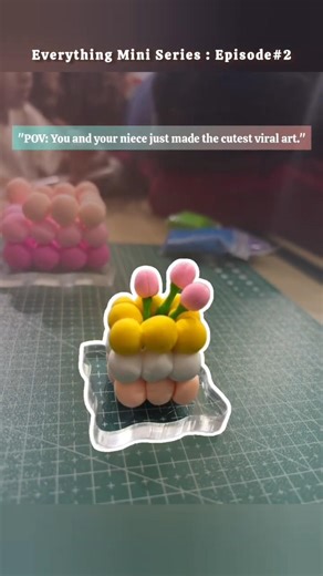 DIY Mini Bubble Vase 🫧 (So Satisfying!)​#superclay #airdryclay #claycrafts #bubblevase