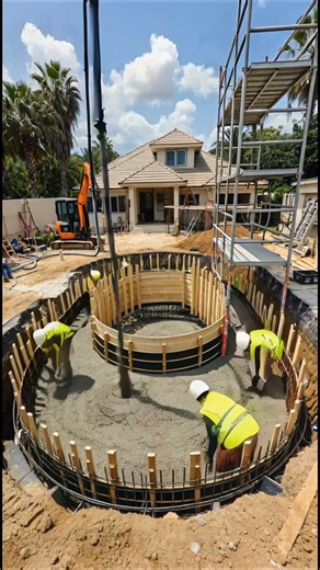 Making Luxury swimming pool 😱 #shorts #luxury #swimming #swiming_pool