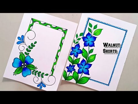 Beautiful border design for project/Project work designs/A4 sheet/Assignment front page design