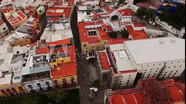 Explore Guanajuato City through aerial views showing streets, buildings, and rich colors of this historic Mexican town