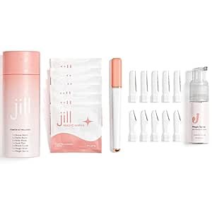 Jill Dermaplane Razor Starter Kit for Women | Facial Hair Removal Kit Includes FREE Hair Identifier Spray, Shave Wand, 6 Magic Pre-Shave Wipes, 4 Razor Refills & Cleaning Cloth