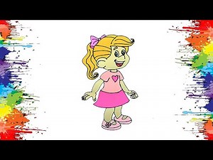 Nosso Amiguinho l Luíza l desenhando personagens de desenhos l para pintar.