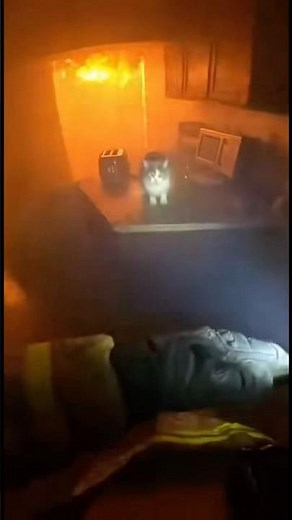 Hero Firefighter Rescues Cat From Burning House | Bodycam Footage