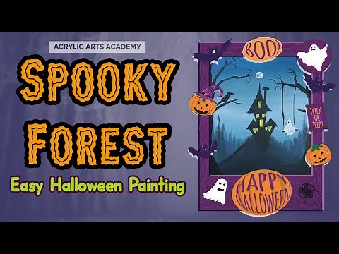 How to Paint a Ghost and Crow | Easy Spooky Acrylic Painting Tutorial for Beginners