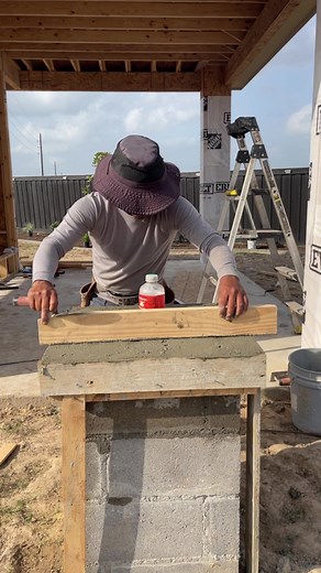 Concrete-Capped Columns for Flower Bowls