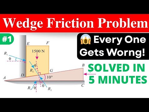 How To Solve Wedge Friction Problem | Engineering Mechanics Strength