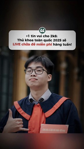 Sướng nhất 2K8 rồi nha! Được Thủ khoa live chữa đề miễn phí luôn! #moonbook #moon #thukhoa #thpt #onthi