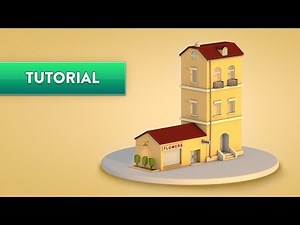 C4D TUTORIAL | Low Poly Apartment & Shop (Beginner)