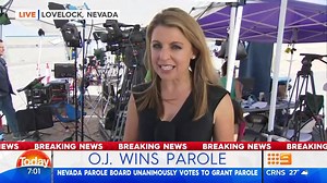 There have been emotional scenes in a jail in the U.S. as O.J. Simpson was granted parole. #9News | http://9News.com.au | 9 News