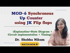 Mod 6 synchronous Up counter using JK Flip flops | | Complete Design + Working + Waveforms