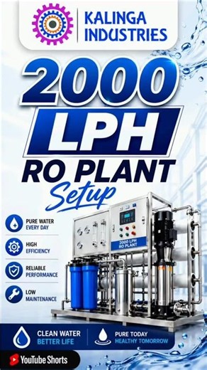 Start a Drinking Water Business? 2000 LPH RO Plant Setup! #shorts