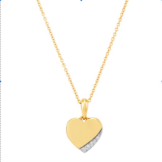 Watch Heart Pendant Necklace with Diamonds in 10K Gold on Amazon Live