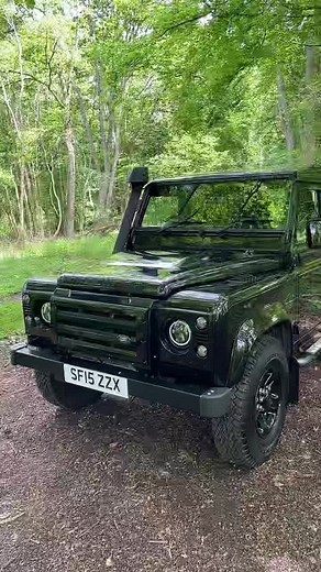 2015 Landrover Defender 90 Puma, XS. Black with black full leather. 30k miles, full LED Pack, Black pack, carpeting, A/C, Heated seats, Lovely! #landrover #defender #defender90 #landroverdefender #black #car #truck #fun #4x4 #woods #view #special