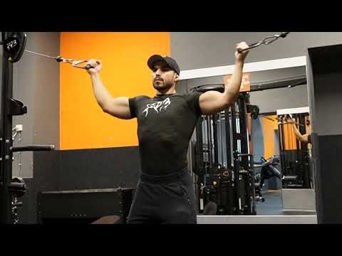 Overhead Cable Curl Demonstration For Beginners - (How To) Bicep Exercise Tutorial #cablecurl