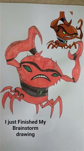 Brainstorm drawing. #ben10 #reviveben10 #ben10drawing #shorts #shortsvideo #fypシ゚