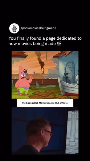 How Movies Being Made on Instagram: "In The SpongeBob Movie: Sponge Out of Water, the animated world blends with real-life performances, and behind the scenes the magic comes from the voice actors who bring Bikini Bottom to life. Watching the cast perform their lines with full energy shows how every laugh, shout, and reaction is crafted long before the animation begins. The recording sessions reveal how much personality the actors pour into each character. From small improvisations to dramatic d