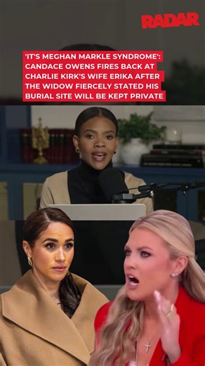 Candace Owens isn’t holding back. She blasted Erika Kirk with a “Meghan Markle syndrome” jab after the widow declared Charlie’s burial details would stay private. Link below for details! (🎥: YOUTUBE/MEGA) https://radaronline.com/p/candace-owens-erika-kirk-meghan-markle-syndrome/ | Radar Online