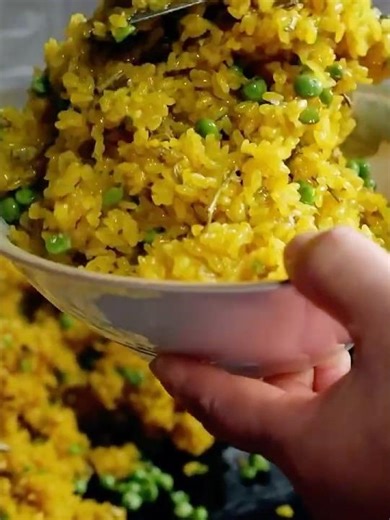 Budding Flower Glutinous Rice with Toon Sprouts 🍳🌼 #food #forest