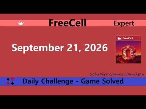 Microsoft Solitaire Collection | FreeCell Expert - September 21, 2026 | Daily Challenges