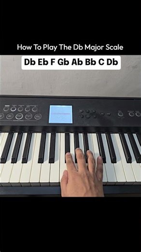 how to play Db Major scale on the piano #piano ₹pianotutorial #musician