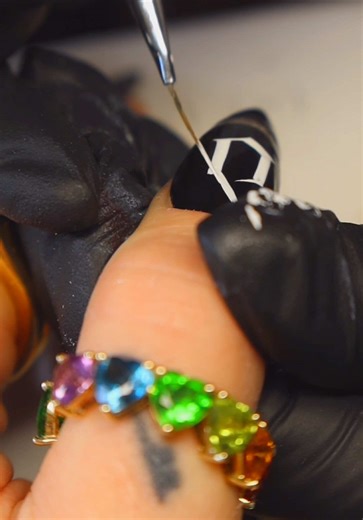 …THE BRIDE! BLACK WHITE NEGATIVE SPACE NAILS #nail #nailart @BhamBnails #thebridemovie #newreleases #whattowatch