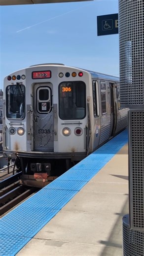 CTA Pink Line train arriving at Pulaski station #train #shorts
