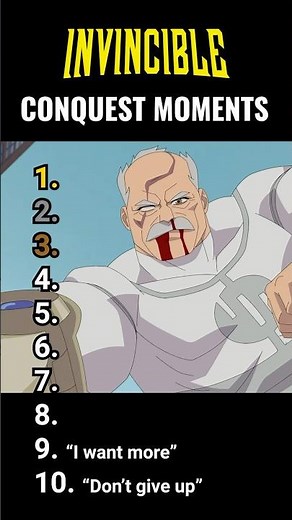 Ranking Conquest Quotes | Invincible Best Moments #invincible #conquest #comics #shorts