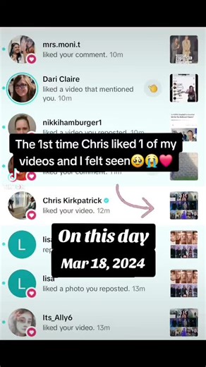 I still remember this day 🤯 The shock I had when I saw that our Founding Father my fave @Chris Kirkpatrick liked my video 🥹 and I FINALLY FELT SEEN 😭❤️ Thank you Chris 🫶 #nsync #nsyncgirlie #chrisgirlie #nsyncforever #paradise @Kari Sellards @*NSYNC @Lance Bass @Justin Timberlake @JC Chasez @Joey Fatone