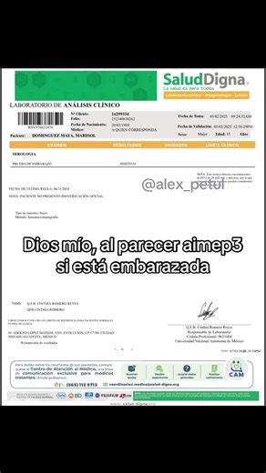 Confirmación del embarazo de Aimep3