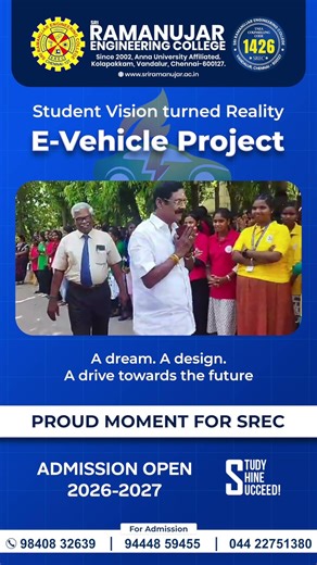 SREC Students Build E-Vehicle Project | Proud Innovation Moment 🚗⚡