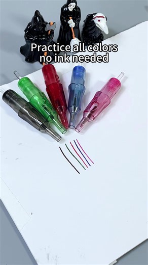 Train your lines the easy way😎5-color tattoo practice pen - clean & beginner friendly👍👍Try it now🔥🔥#tattoo #tattooartist #tattoobeginner #tattoopractice #ballpointpen