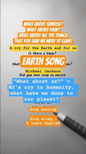 Why did MJ cry while writing "Earth Song"? 🌍 Sing Along & Learn English