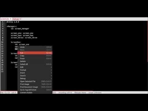 Kivy - How to set up Screens with ScreenManager