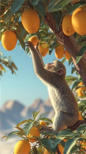 The Monkey and the Mango Tree in the Desert | Short Moral Story